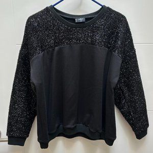 Black Sparkle Long Sleeve Sweater